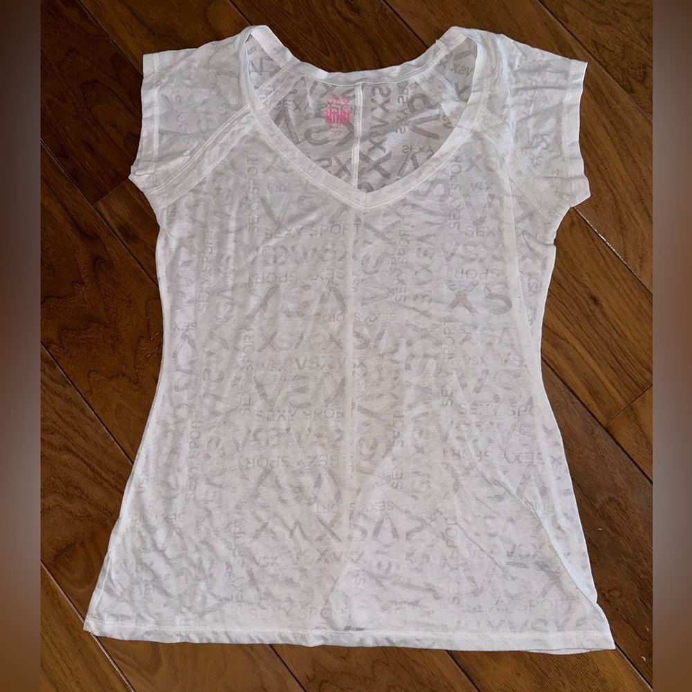 Victoria’s Secret shirt.